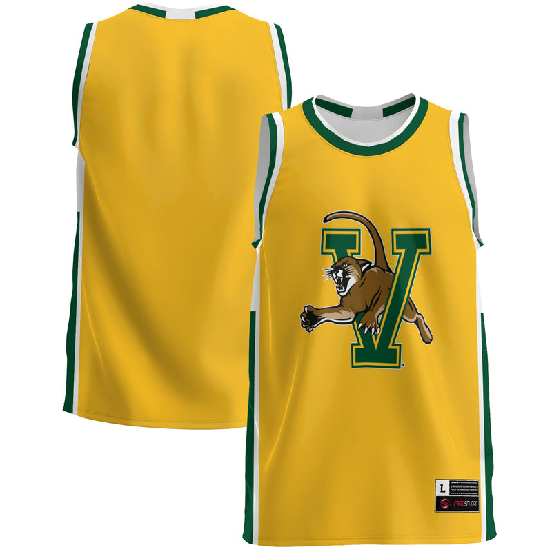 Vermont Catamounts Basketball Jersey, Green Lightweight Sportswear Jersey Shirt, Sleeveless Athletic Tank Jersey, Casual Gift for Men