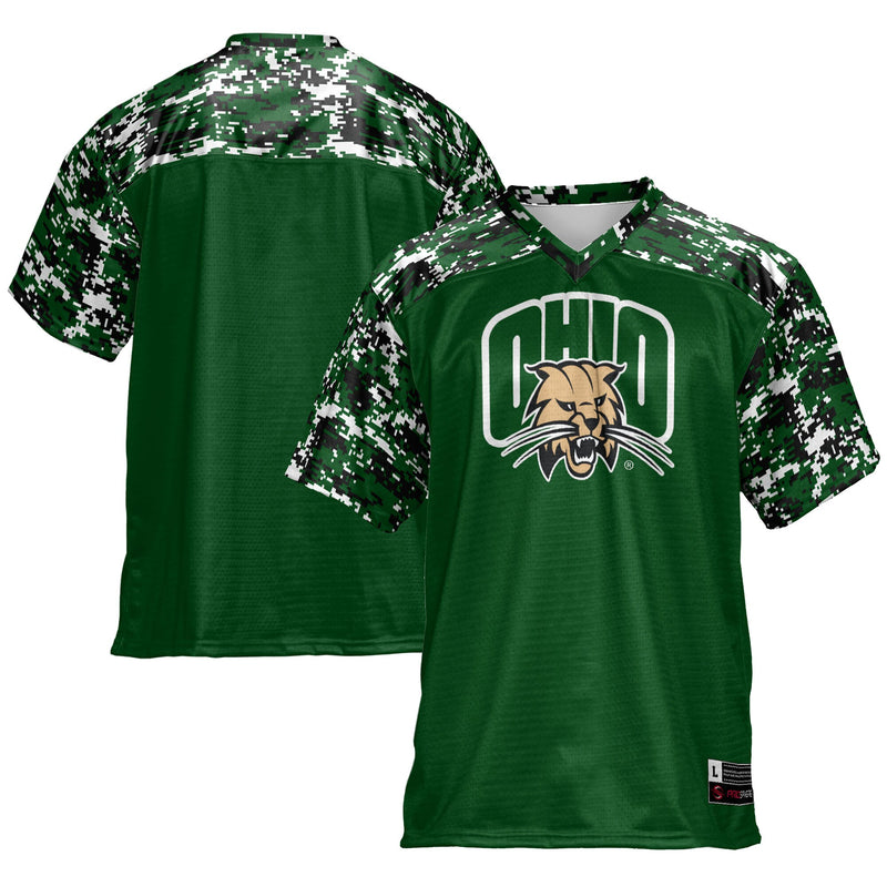 Ohio Bobcats Football Jersey, Green Sportswear Jersey Shirt, Lightweight Breathable Athletic Jersey, Casual Gift for Men, Style 4728704