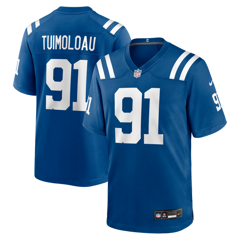 JT Tuimoloau Indianapolis Colts Football Jersey, Royal Game Sportswear Jersey Shirt, Lightweight Breathable Athletic Jersey, Casual Gift for Men