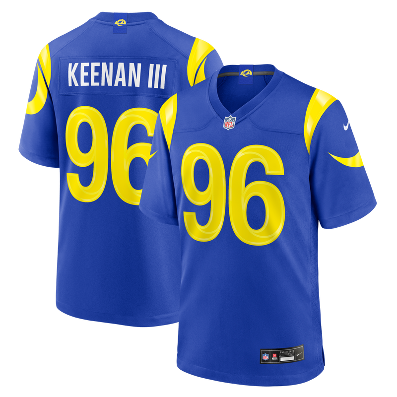 Tim Keenan III Los Angeles Rams Football Jersey, Royal Game Sportswear Jersey Shirt, Lightweight Breathable Athletic Jersey, Casual Gift for Men