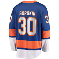Ilya Sorokin New York Islanders Hockey Jersey, Royal Breakaway Sportswear Jersey Shirt, Long Sleeve Hockey Sweater Jersey, Casual Gift for Men