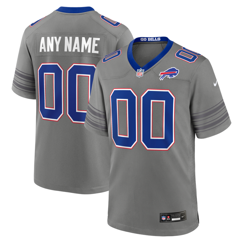 Buffalo Bills Football Jersey, Gray Game Sportswear Jersey Shirt, Lightweight Breathable Athletic Jersey, Casual Gift for Men