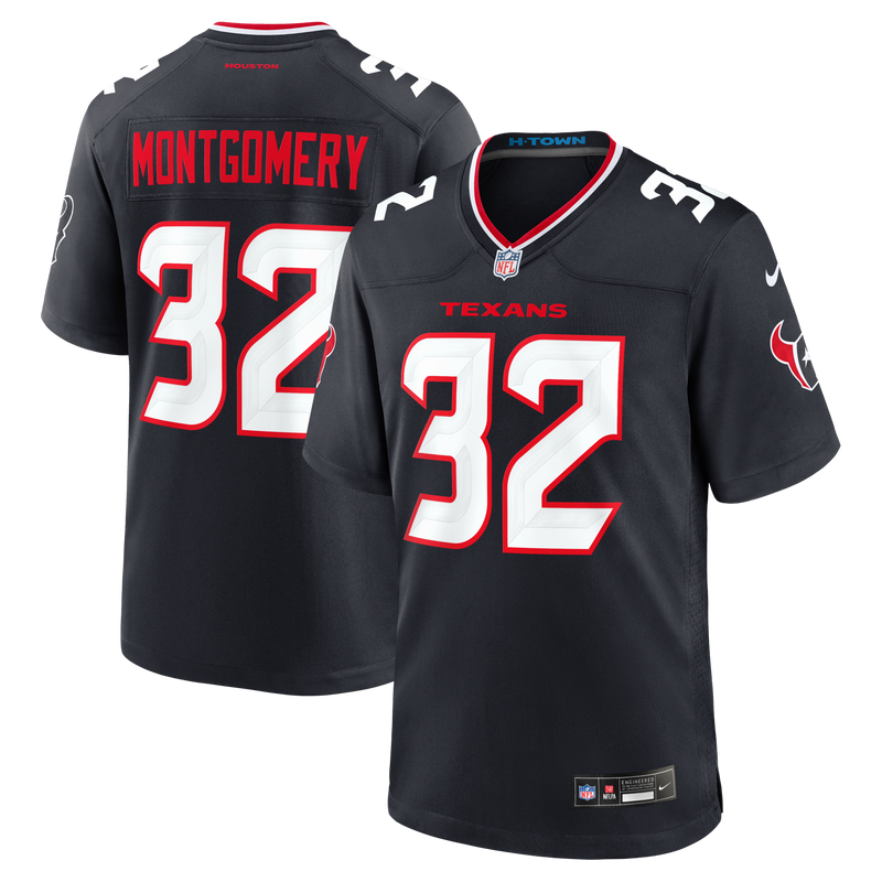 David Montgomery Houston Texans Football Jersey, Navy Game Sportswear Jersey Shirt, Lightweight Breathable Athletic Jersey, Casual Gift for Men