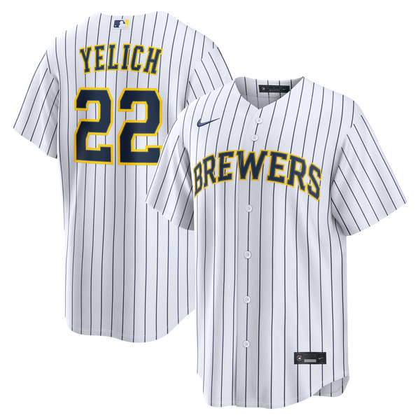 Milwaukee Brewers Christian Yelich White Alternate Replica Jersey