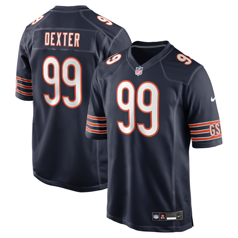 Gervon Dexter Sr Chicago Bears Football Jersey, Navy Game Sportswear Jersey Shirt, Lightweight Breathable Athletic Jersey, Casual Gift for Men