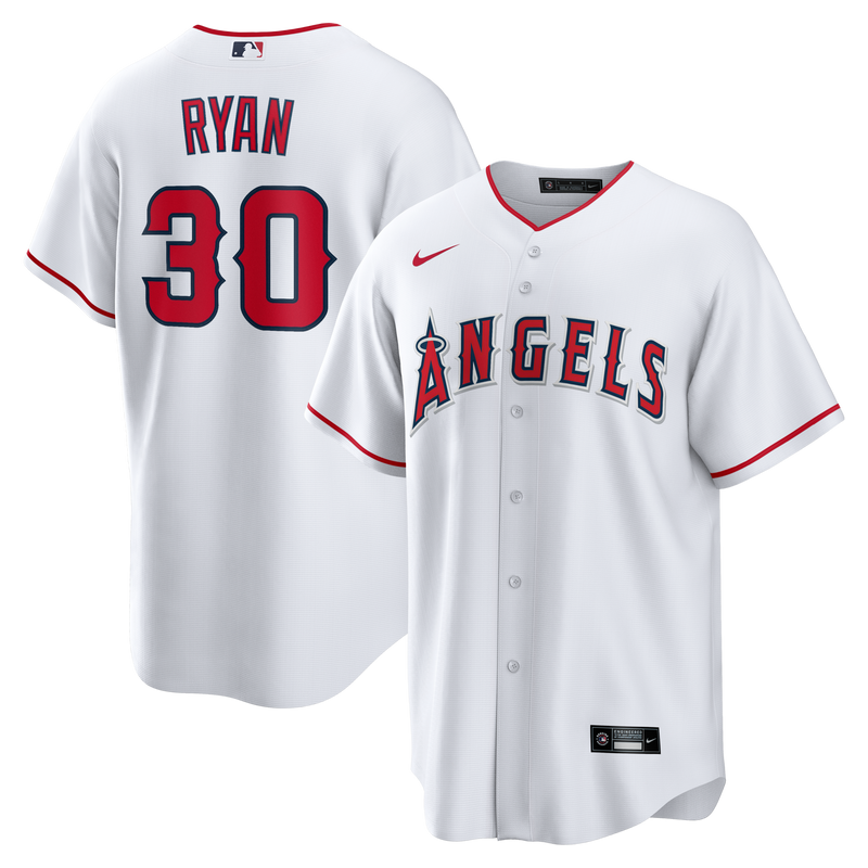 Nolan Ryan Los Angeles Angels Baseball Jersey, White Sportswear Jersey Shirt, Lightweight Breathable Athletic Jersey, Casual Gift for Men