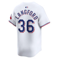Wyatt Langford Texas Rangers Baseball Jersey, White Limited Sportswear Jersey Shirt, Lightweight Breathable Athletic Jersey, Casual Gift for Men
