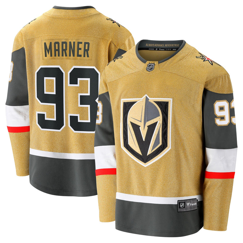 Mitch Marner Vegas Golden Knights Hockey Jersey, Gold Breakaway Sportswear Jersey Shirt, Long Sleeve Hockey Sweater Jersey, Casual Gift for Men