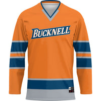 Bucknell Bison Hockey Jersey, Blue Sportswear Jersey Shirt, Long Sleeve Hockey Sweater Jersey, Casual Gift for Men, Style 4728179