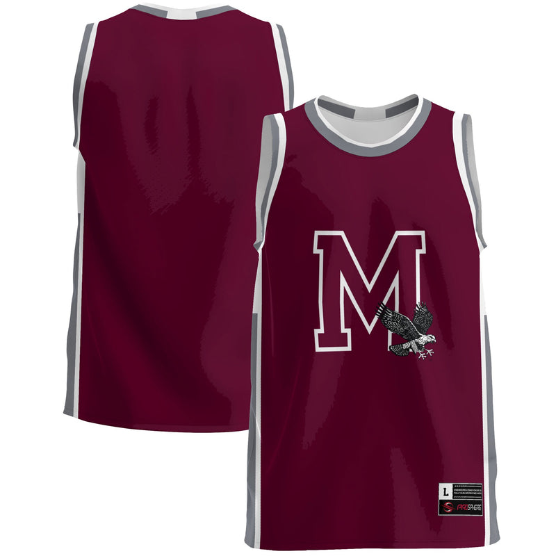 Maryland Eastern Shore Hawks Basketball Jersey, Maroon Lightweight Sportswear Jersey Shirt, Sleeveless Athletic Tank Jersey, Casual Gift for Men