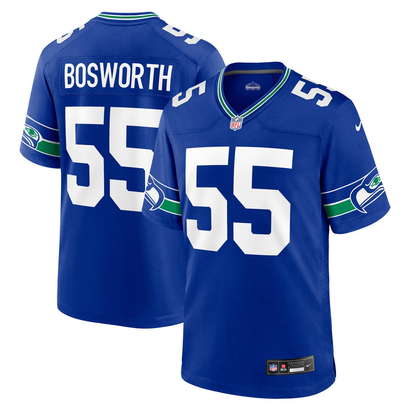 Brian Bosworth Seattle Seahawks Football Jersey, Royal Game Sportswear Jersey Shirt, Lightweight Breathable Athletic Jersey, Casual Gift for Men