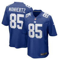 Chris Manhertz New York Giants Football Jersey, Royal Game Sportswear Jersey Shirt, Lightweight Breathable Athletic Jersey, Casual Gift for Men