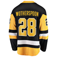 Parker Wotherspoon Pittsburgh Penguins Hockey Jersey, Black Sportswear Jersey Shirt, Long Sleeve Hockey Sweater Jersey, Casual Gift for Men