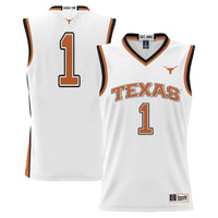 Texas Longhorns Basketball Jersey, White Replica Lightweight Sportswear Jersey Shirt, Sleeveless Athletic Tank Jersey, Casual Gift for Men