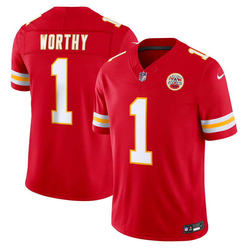 Xavier Worthy Kansas City Chiefs Football Jersey, Red Sportswear Jersey Shirt, Lightweight Breathable Athletic Jersey, Casual Gift for Men