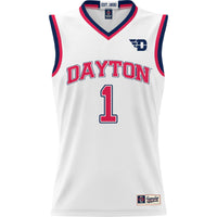 Dayton Flyers Basketball Jersey, White Lightweight Sportswear Jersey Shirt, Sleeveless Athletic Tank Jersey, Casual Gift for Men