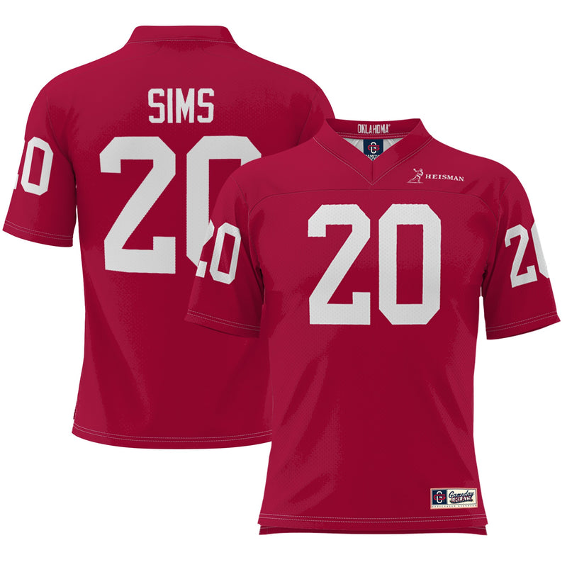 Oklahoma Sooners Heisman Football Jersey, Crimson Sportswear Jersey Shirt, Lightweight Breathable Athletic Jersey, Casual Gift for Men
