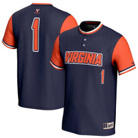 Virginia Cavaliers Softball Jersey, Navy Fashion Sportswear Jersey Shirt, Lightweight Breathable Athletic Jersey, Casual Gift for Men