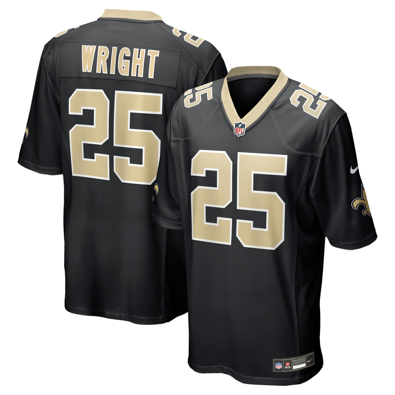 Rejzohn Wright New Orleans Saints Football Jersey, Black Sportswear Jersey Shirt, Lightweight Breathable Athletic Jersey, Casual Gift for Men