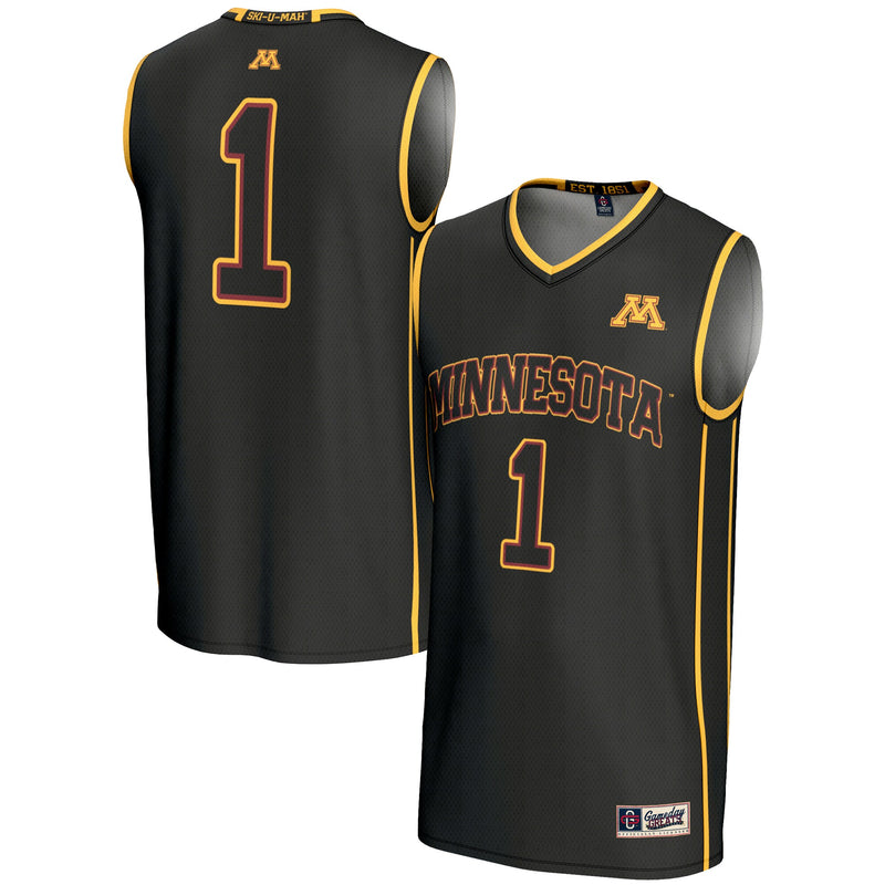 Minnesota Golden Gophers Basketball Jersey, Black Lightweight Sportswear Jersey Shirt, Sleeveless Athletic Tank Jersey, Casual Gift for Men