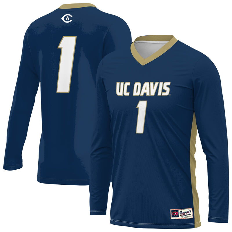 UC Davis Aggies Volleyball Jersey, Navy Sportswear Jersey Shirt, Lightweight Breathable Athletic Jersey, Casual Gift for Men, Style 204437198