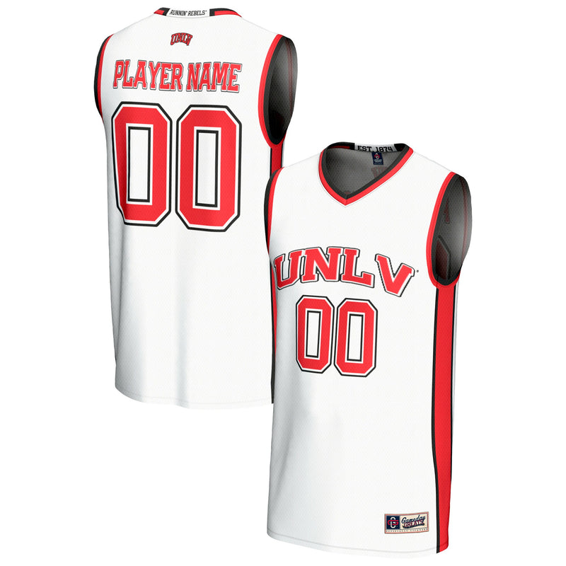 UNLV Rebels Basketball Jersey, White Fashion Lightweight Sportswear Jersey Shirt, Sleeveless Athletic Tank Jersey, Casual Gift for Men