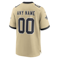 New Orleans Saints Football Jersey, Gold Game Alternate Sportswear Jersey Shirt, Lightweight Breathable Athletic Jersey, Casual Gift for Men