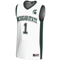 Michigan State Spartans Basketball Jersey, White Lightweight Sportswear Jersey Shirt, Sleeveless Athletic Tank Jersey, Casual Gift for Men