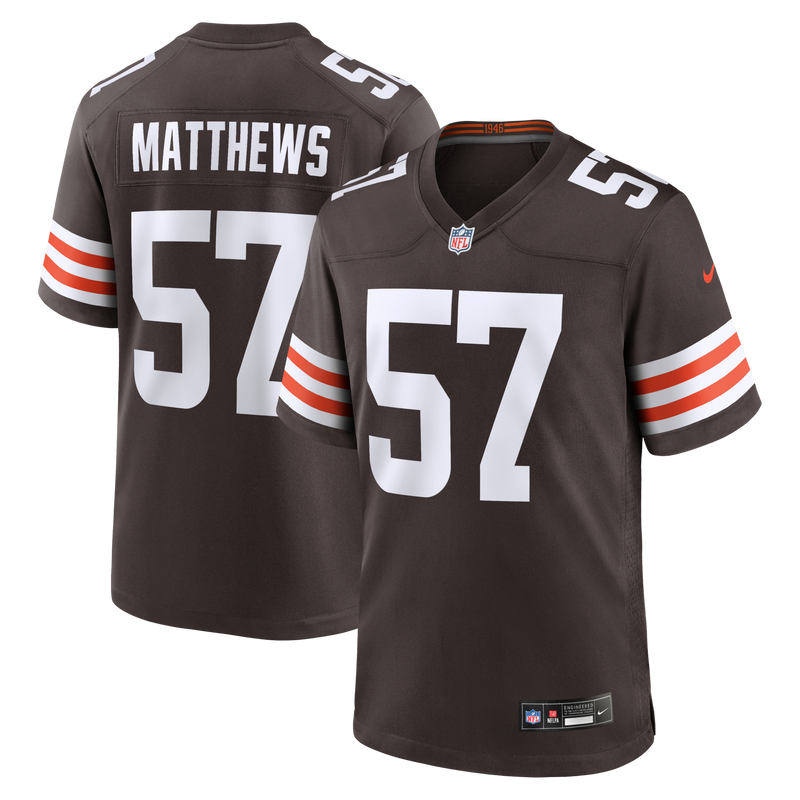 Clay Matthews Cleveland Browns Football Jersey, Brown Game Sportswear Jersey Shirt, Lightweight Breathable Athletic Jersey, Casual Gift for Men