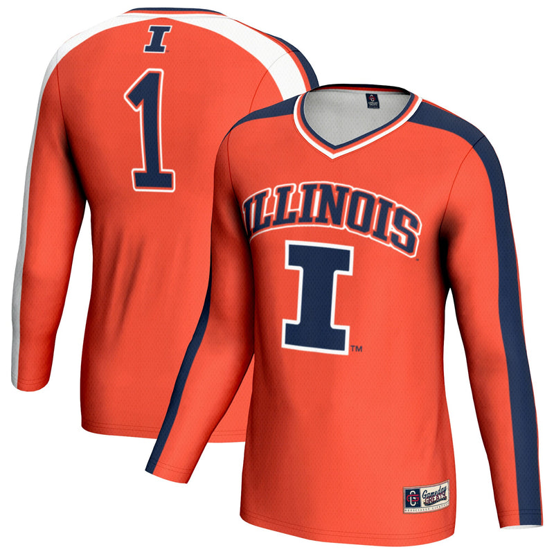 Illinois Fighting Illini Volleyball Jersey, Sportswear Jersey Shirt, Lightweight Athletic Jersey, Casual Gift for Men, Style 203153786