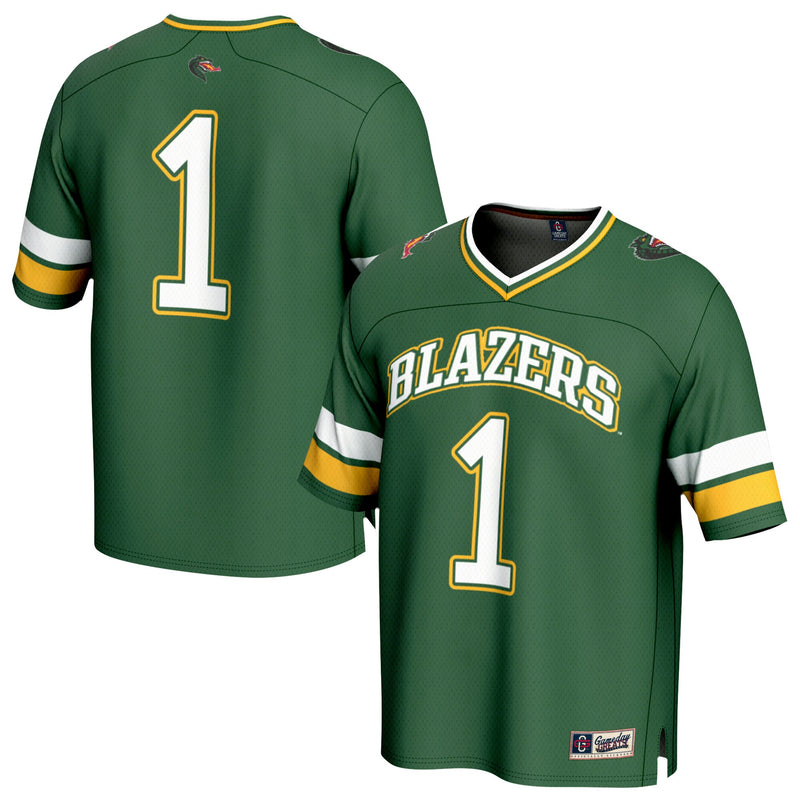 UAB Blazers Lightweight Football Jersey, Green Fashion Sportswear Jersey Shirt, Lightweight Breathable Athletic Jersey, Casual Gift for Men