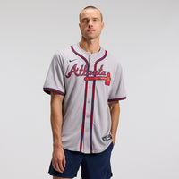 Ozzie Albies Atlanta Braves Baseball Jersey, Gray Limited Sportswear Jersey Shirt, Lightweight Breathable Athletic Jersey, Casual Gift for Men