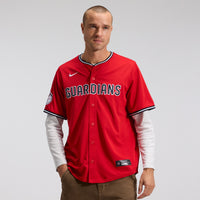 Cleveland Guardians Baseball Jersey, Red Limited Alternate Sportswear Jersey Shirt, Lightweight Breathable Athletic Jersey, Casual Gift for Men