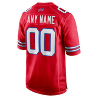 Buffalo Bills Football Jersey, Red Game Alternate Sportswear Jersey Shirt, Lightweight Breathable Athletic Jersey, Casual Gift for Men