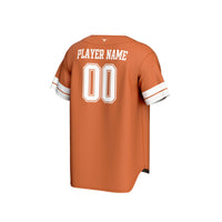 Texas Longhorns Baseball Jersey, Orange Sportswear Jersey Shirt, Lightweight Breathable Athletic Jersey, Casual Gift for Men, Style 202551196