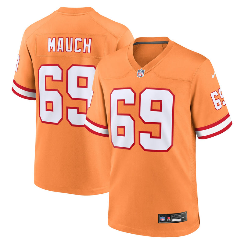 Cody Mauch Tampa Bay Buccaneers Football Jersey, Orange Sportswear Jersey Shirt, Lightweight Breathable Athletic Jersey, Casual Gift for Men