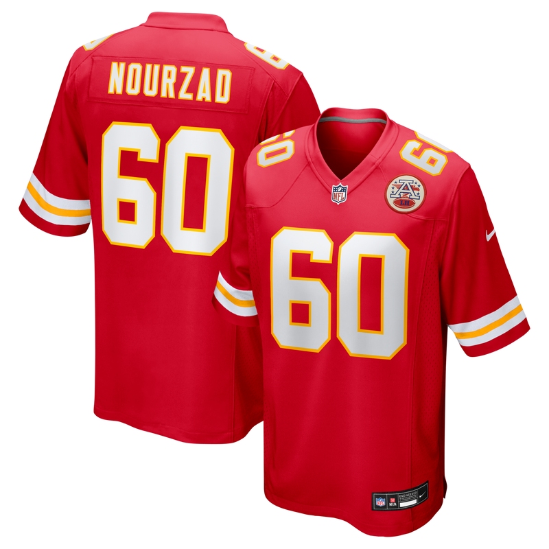 Hunter Nourzad Kansas City Chiefs Football Jersey, Red Game Sportswear Jersey Shirt, Lightweight Breathable Athletic Jersey, Casual Gift for Men