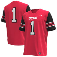 Utah Utes Football Jersey, Red Replica Sportswear Jersey Shirt, Lightweight Breathable Athletic Jersey, Casual Gift for Men