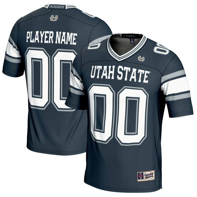 Utah State Aggies Football Jersey, Navy Sportswear Jersey Shirt, Lightweight Breathable Athletic Jersey, Casual Gift for Men, Style 5233552