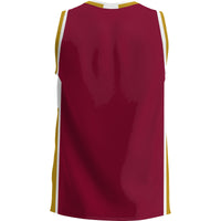 Rhode Island Anchormen Basketball Jersey, Burgundy Lightweight Sportswear Jersey Shirt, Sleeveless Athletic Tank Jersey, Casual Gift for Men