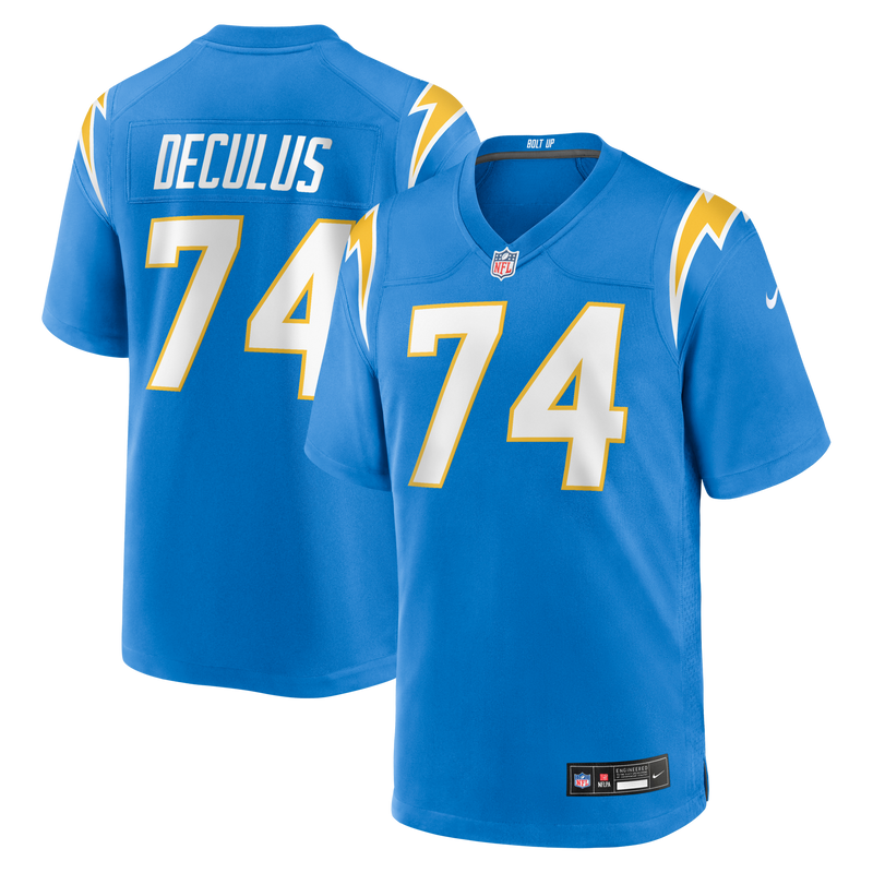 Austin Deculus Los Angeles Chargers Football Jersey, Powder Sportswear Jersey Shirt, Lightweight Breathable Athletic Jersey, Casual Gift for Men