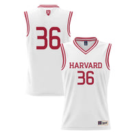 Harvard Crimson Basketball Jersey, White Lightweight Sportswear Jersey Shirt, Sleeveless Athletic Tank Jersey, Casual Gift for Men