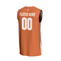 Texas Longhorns Basketball Jersey, Burnt Orange Fashion Sportswear Jersey Shirt, Sleeveless Athletic Tank Jersey, Casual Gift for Men