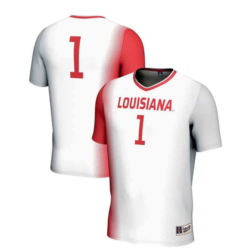 Louisiana Ragin' Cajuns Soccer Jersey, White Lightweight Sportswear Jersey Shirt, Lightweight Breathable Athletic Jersey, Casual Gift for Men