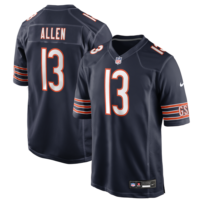 Keenan Allen Chicago Bears Football Jersey, Navy Game Sportswear Jersey Shirt, Lightweight Breathable Athletic Jersey, Casual Gift for Men