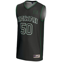 Hawaii Rainbow Warriors Lightweight Basketball Jersey, Black Sportswear Jersey Shirt, Sleeveless Athletic Tank Jersey, Casual Gift for Men
