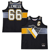 Mario Lemieux Pittsburgh Penguins Basketball Jersey, Black Fashion Sportswear Jersey Shirt, Sleeveless Athletic Tank Jersey, Casual Gift for Men