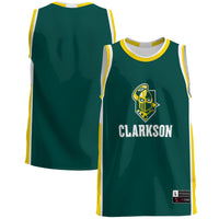 Clarkson Golden Knights Basketball Jersey, Green Lightweight Sportswear Jersey Shirt, Sleeveless Athletic Tank Jersey, Casual Gift for Men