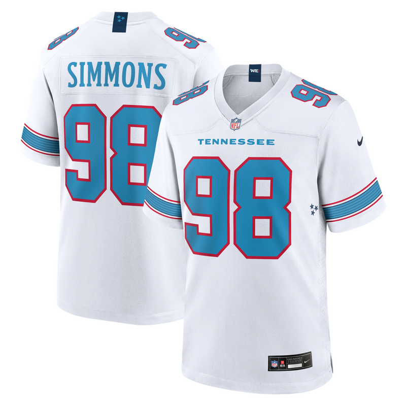 Jeffery Simmons Tennessee Titans Football Jersey, Sportswear Jersey Shirt, Lightweight Athletic Jersey, Casual Gift for Men, Style 203376666