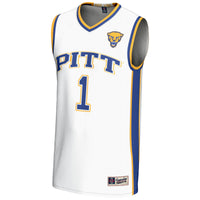 Pitt Panthers Basketball Jersey, White Lightweight Sportswear Jersey Shirt, Sleeveless Athletic Tank Jersey, Casual Gift for Men